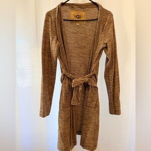 UGG Cream and Brown Knit Cardigan